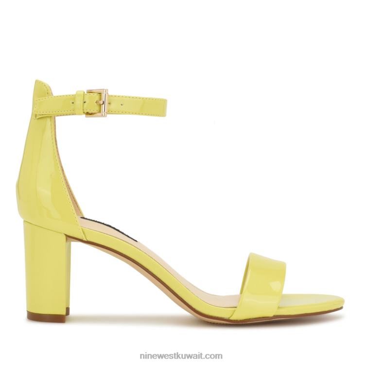 Nine West صندل برباط على الكاحل بكعب عريض براءة اختراع الجير VVL08181