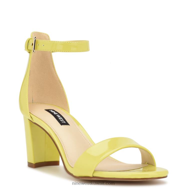 Nine West صندل برباط على الكاحل بكعب عريض براءة اختراع الجير VVL08181