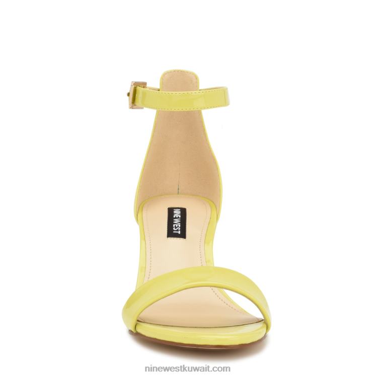 Nine West صندل برباط على الكاحل بكعب عريض براءة اختراع الجير VVL08181