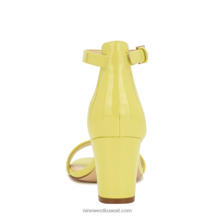 Nine West صندل برباط على الكاحل بكعب عريض براءة اختراع الجير VVL08181