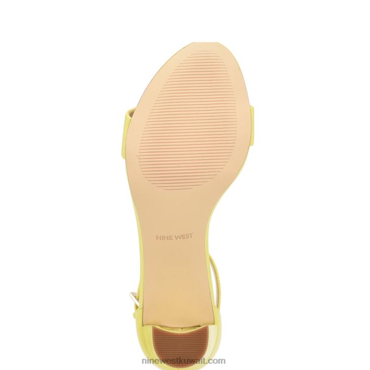 Nine West صندل برباط على الكاحل بكعب عريض براءة اختراع الجير VVL08181