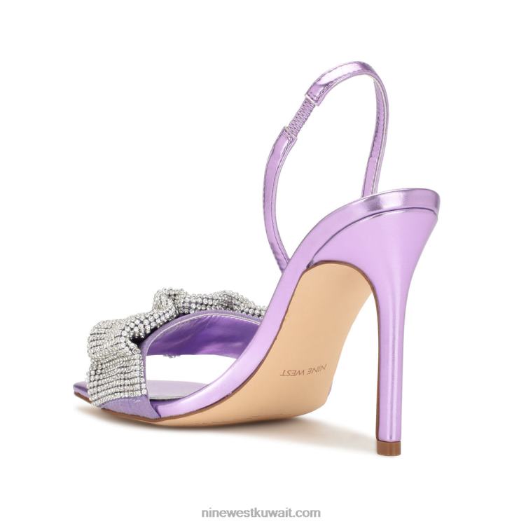 Nine West الصنادل ذات الكعب العالي الكريستال الأرجواني الفاتح VVL081860