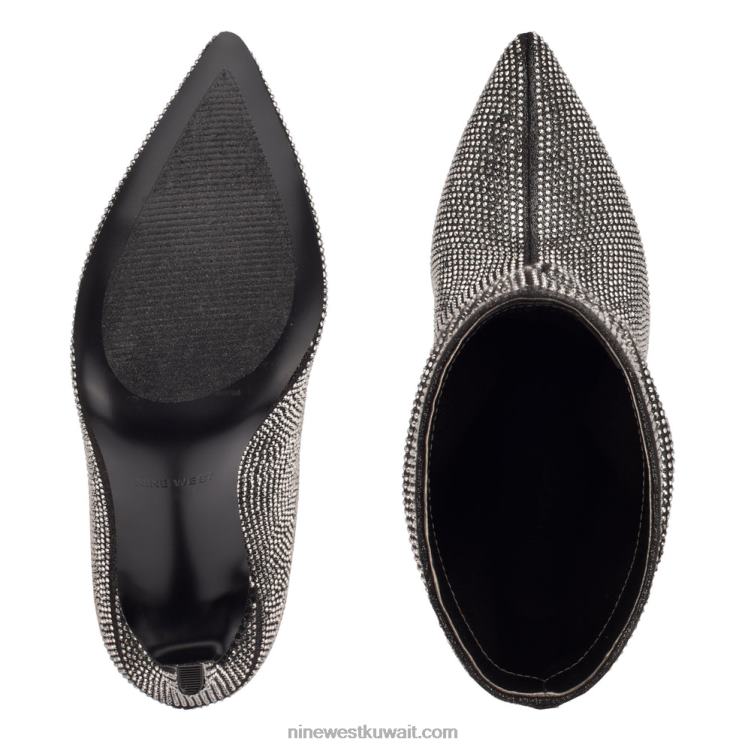 Nine West جين اللباس الجوارب بريق الفضة الجلد المدبوغ VVL081868