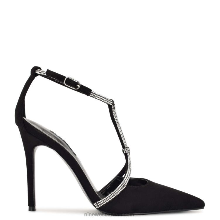 Nine West مضخات فابيل بمقدمة مدببة جلد الغزال الأسود VVL081877