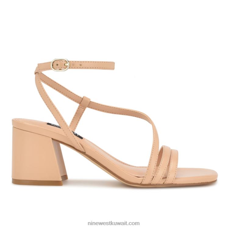 Nine West صندل ذو كعب عريض استحى دافئ VVL08190
