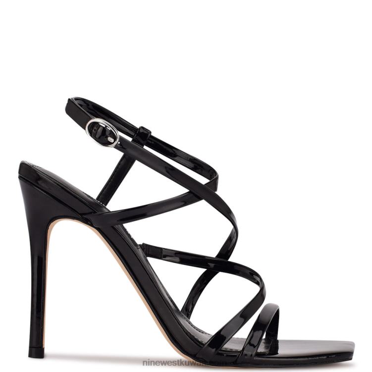 Nine West صندل بكعب تيلاس أسود VVL081955