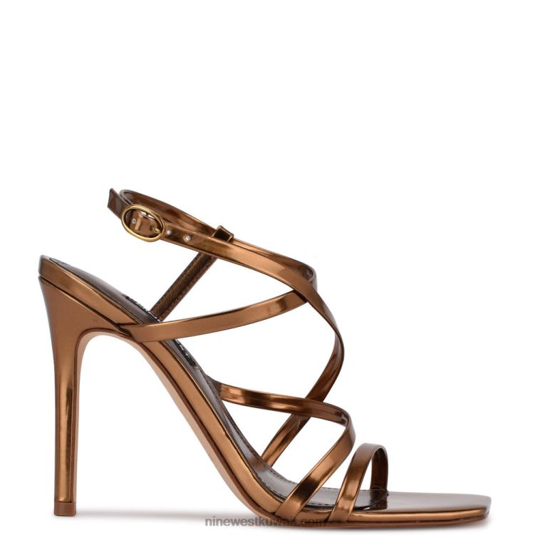 Nine West صندل بكعب تيلاس البرونز VVL081956