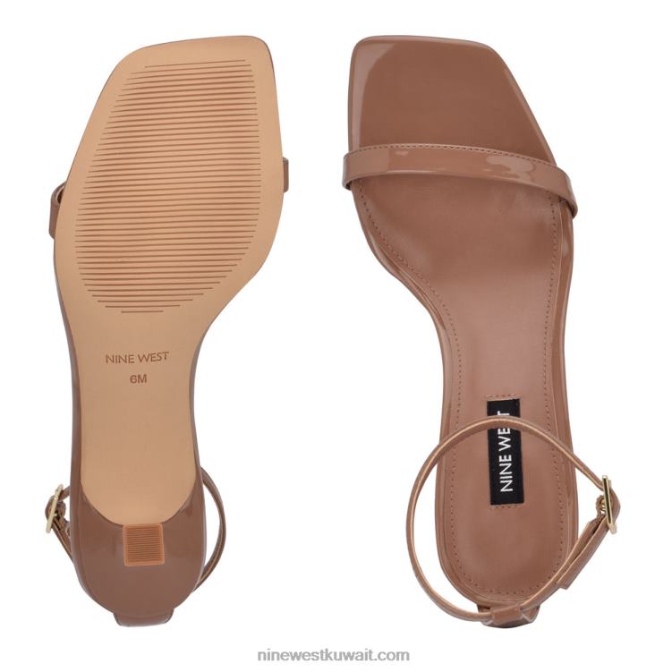 Nine West الصنادل ذات الكعب الناضج براءة اختراع الطين VVL082006