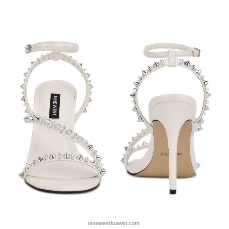 Nine West صندل ميتز برباط كاحل أبيض VVL082050