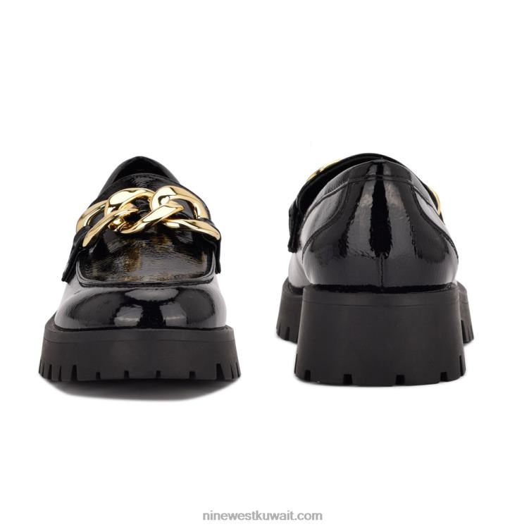 Nine West المتسكعون الوحيد العروة جراسي أسود براءة اختراع VVL082322