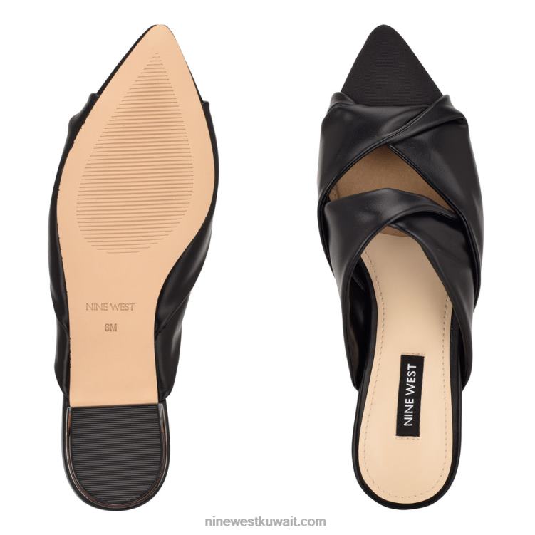 Nine West العثور على البغال اصبع القدم مدبب أسود VVL082357
