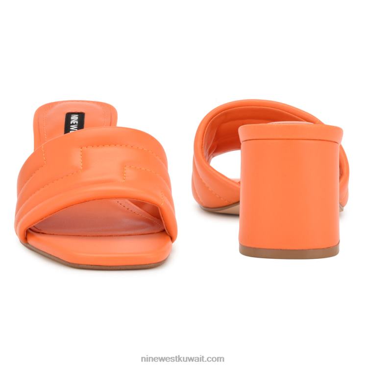 Nine West صندل منزلق بكعب غلينرا البرتقالي VVL08245