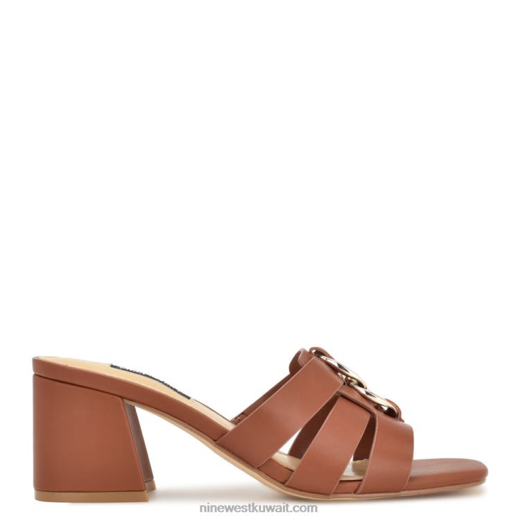 Nine West صندل ذو كعب عالٍ قهوة غنية VVL08248