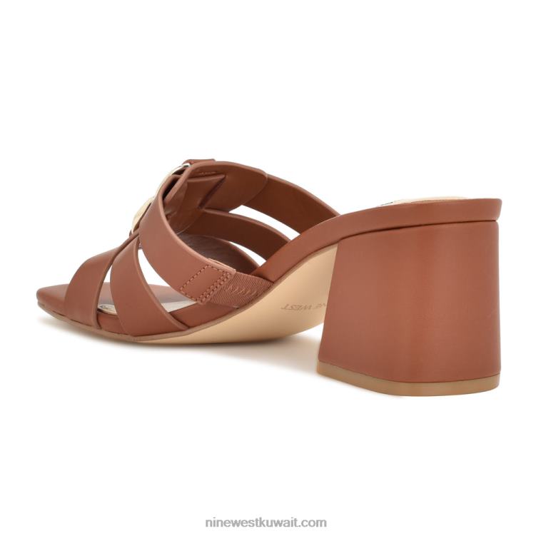 Nine West صندل ذو كعب عالٍ قهوة غنية VVL08248