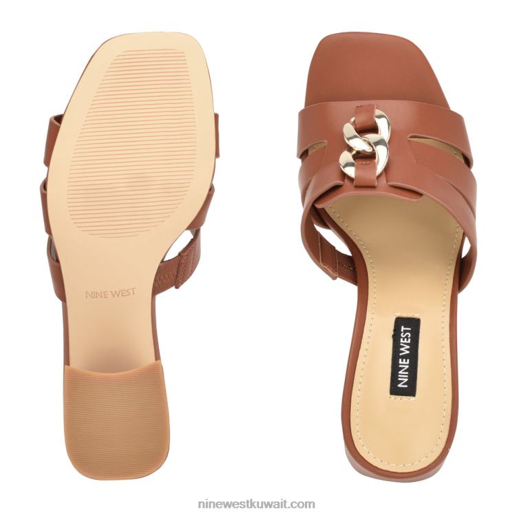 Nine West صندل ذو كعب عالٍ قهوة غنية VVL08248