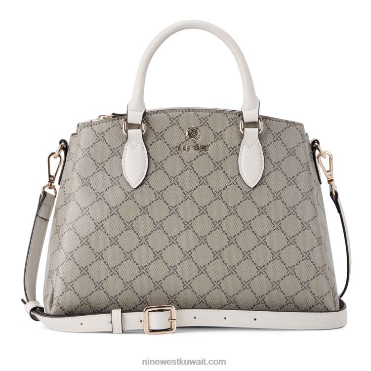 Nine West زينيث حقيبة صغيرة ثلاثية المقصورة شعار بيج / حليب VVL082550