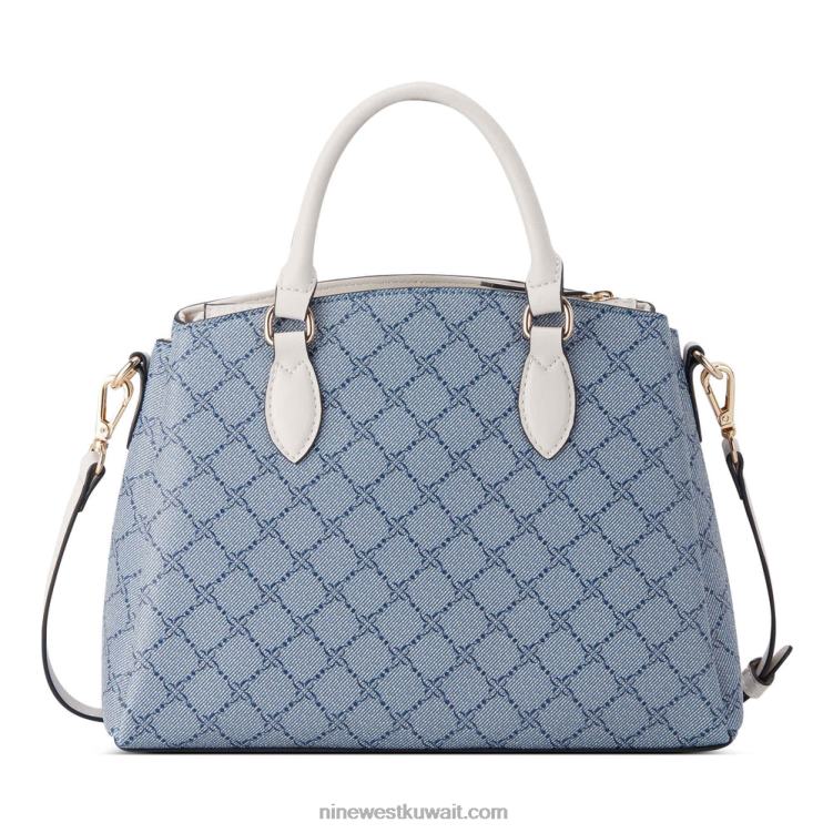Nine West زينيث حقيبة صغيرة ثلاثية المقصورة شعار شامبراي / حليب VVL082552