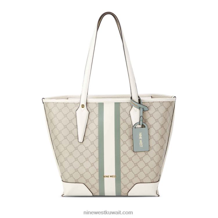 Nine West حقيبة صغيرة من الصنفرة شعار بيج / الصبار VVL082706