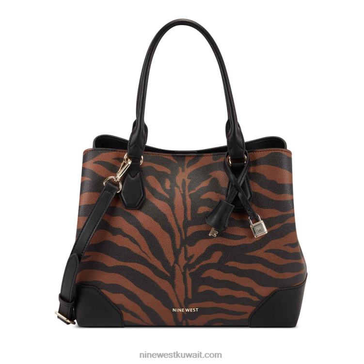 Nine West مجموعة بروكلين النفاثة كاريال أسود / سرج تان VVL082749