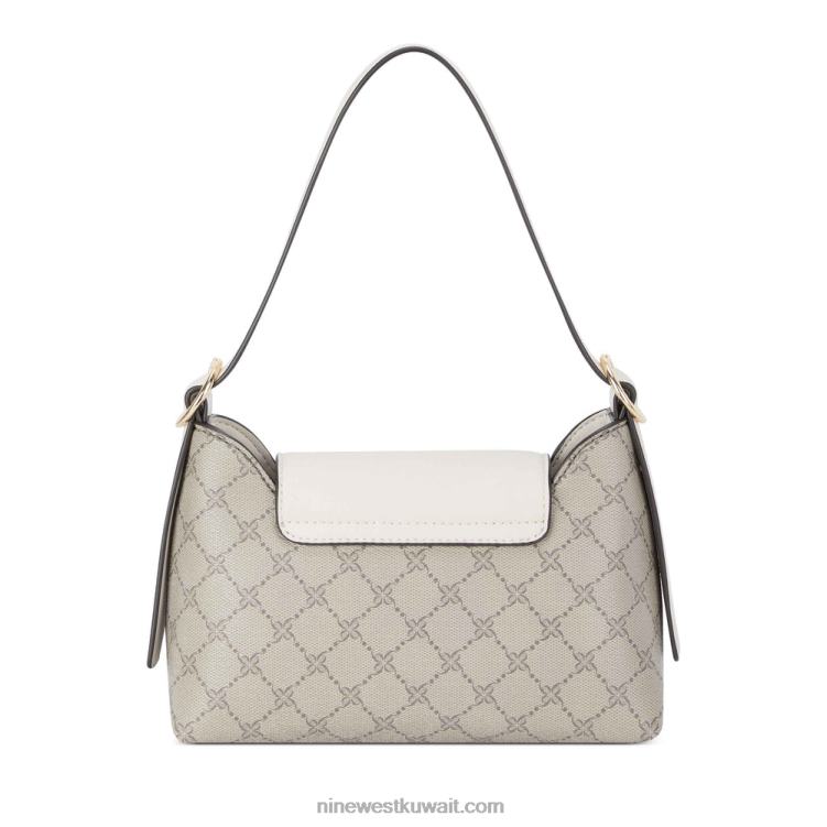 Nine West حقيبة كتف إيفي بقلاب شعار بيج / حليب VVL082788