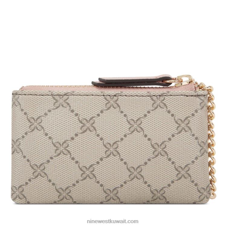 Nine West لاوسون مفتاح الدائري الحقيبة البريدي شعار بيج / وردي حديث VVL082845