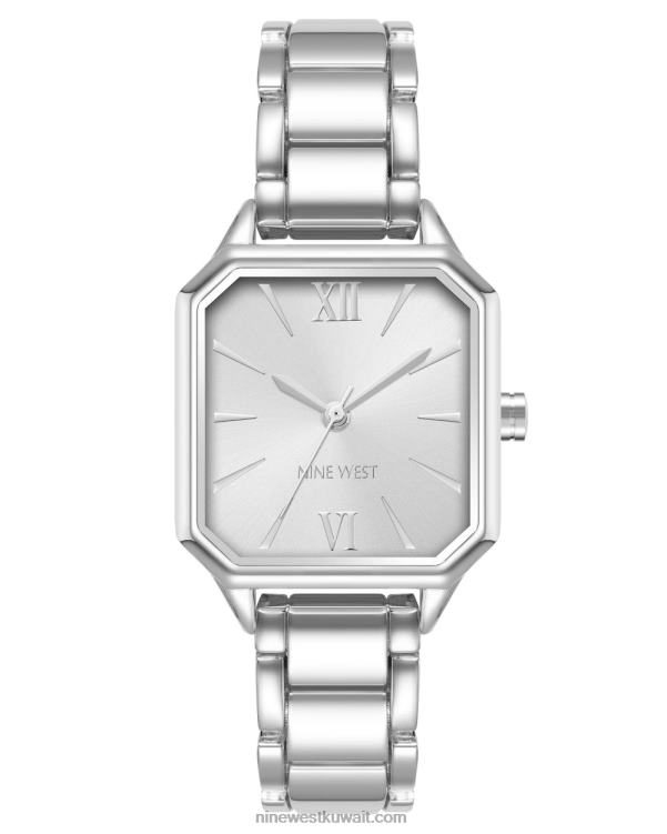 Nine West مشاهدة حالة سوار مربع لهجة الفضة VVL082857