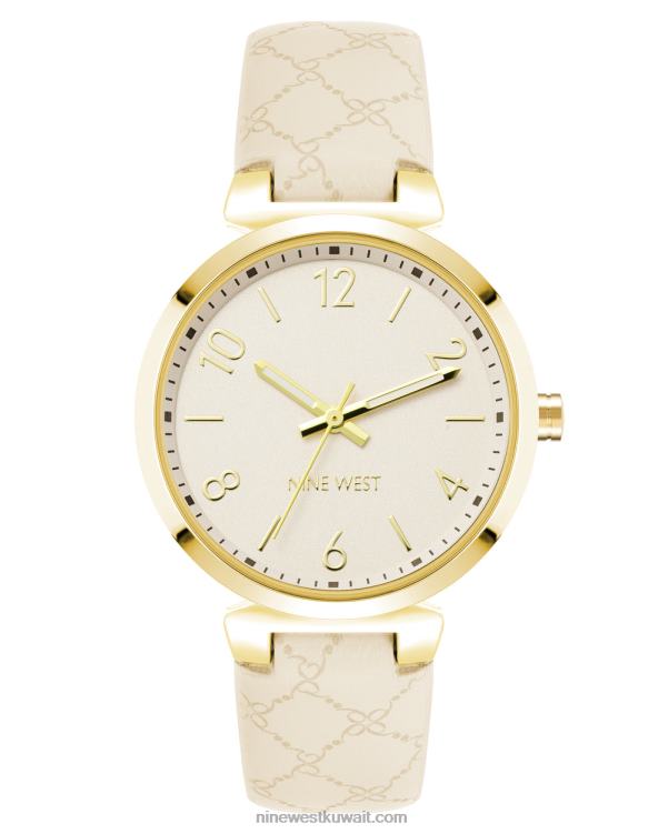 Nine West ساعة بسوار مزين بشعار الماركةVVL082865