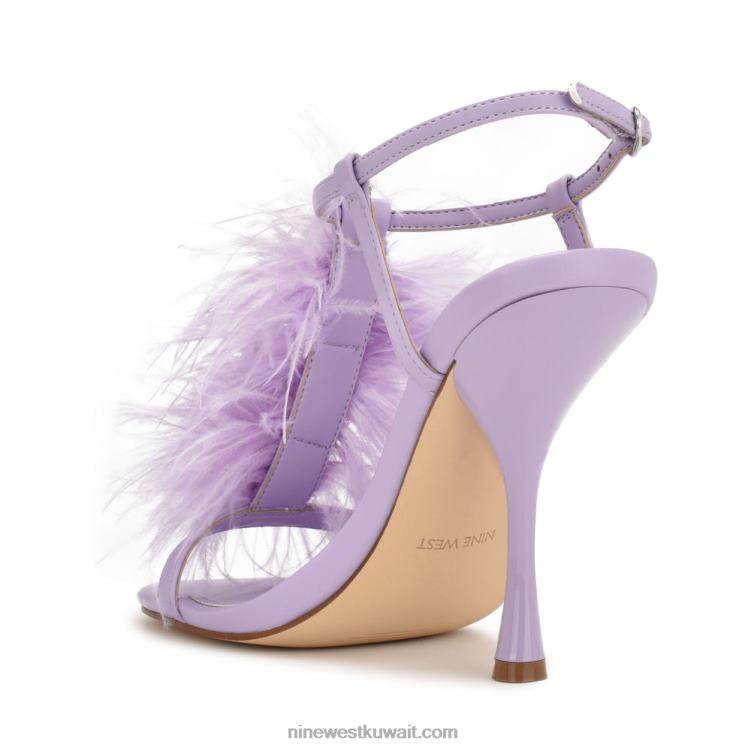 Nine West مليون صندل بكعب الكاحل ضوء ارجواني VVL08286