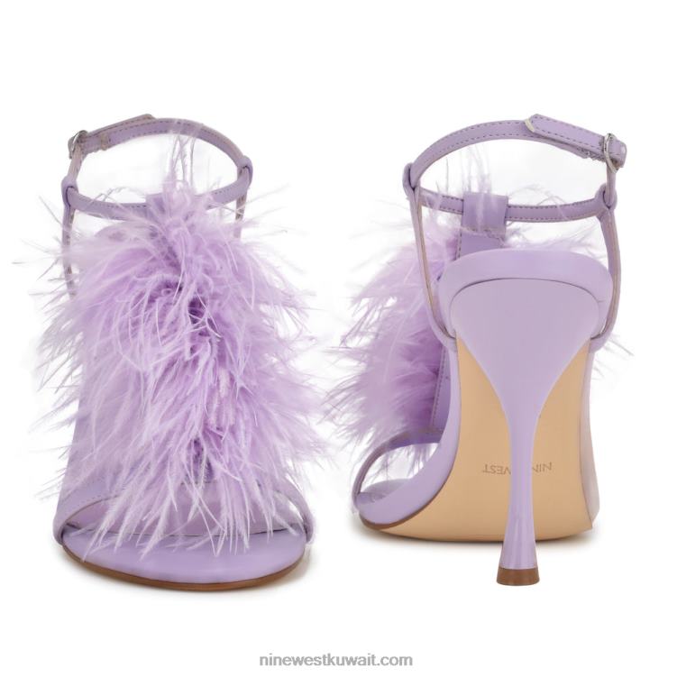 Nine West مليون صندل بكعب الكاحل ضوء ارجواني VVL08286