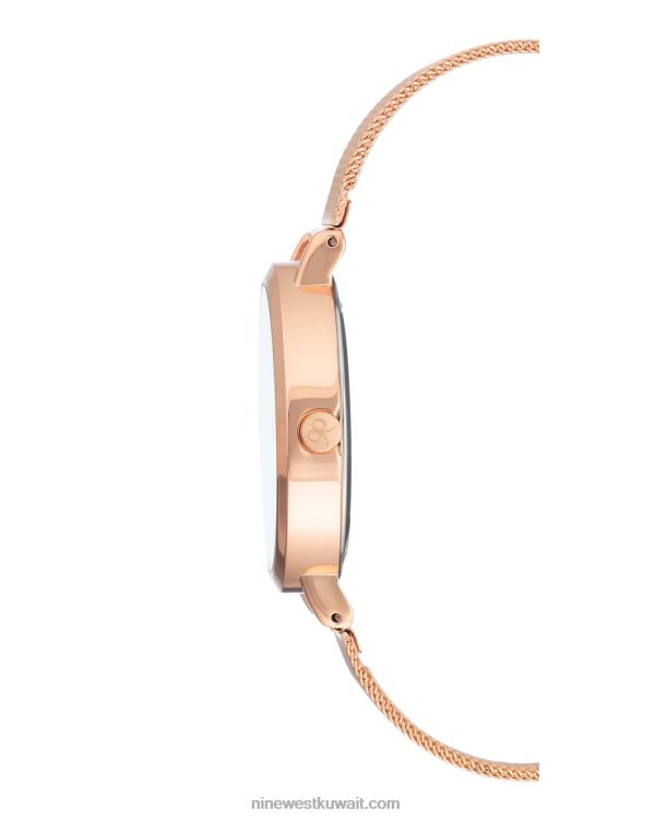 Nine West مشاهدة سوار شبكي الحد الأدنى وارتفع الذهب لهجة VVL082876