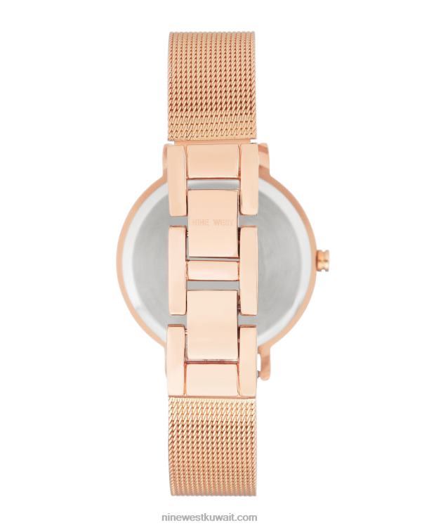 Nine West مشاهدة سوار شبكي الحد الأدنى وارتفع الذهب لهجة VVL082876