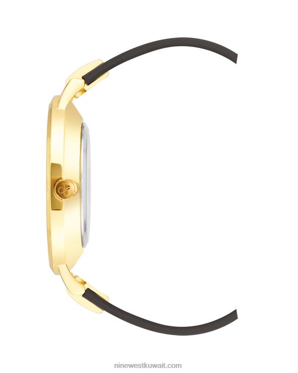Nine West ساعة بحزام مينا زهري أسود VVL082886