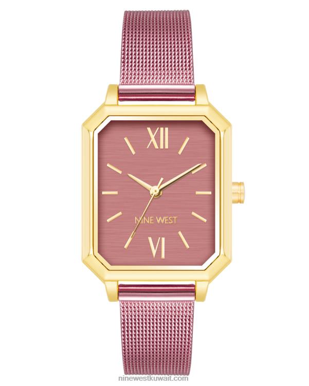 Nine West المثمن حالة سوار شبكة ووتش لون القرنفل VVL082890