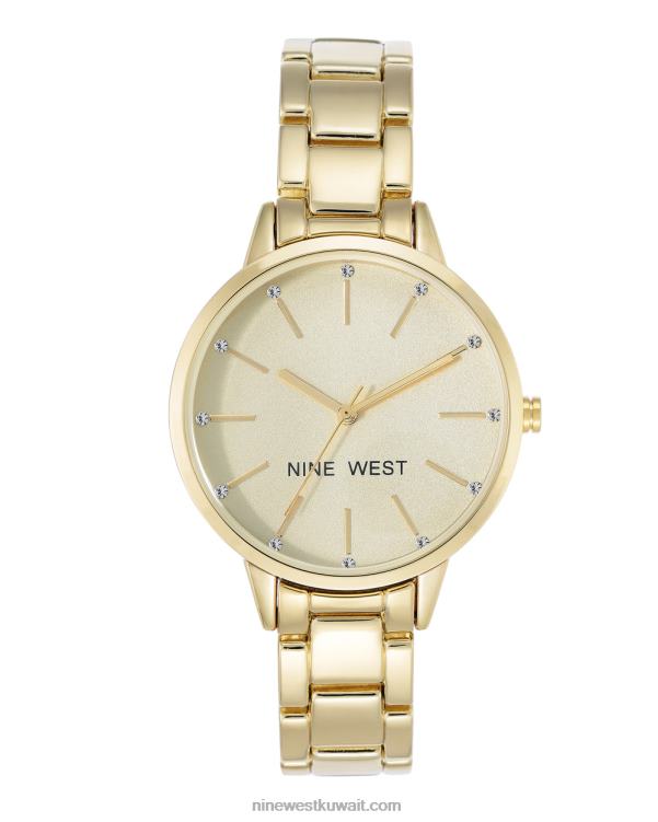 Nine West مشاهدة سوار الكريستال معلمة لهجة ذهبية VVL082896