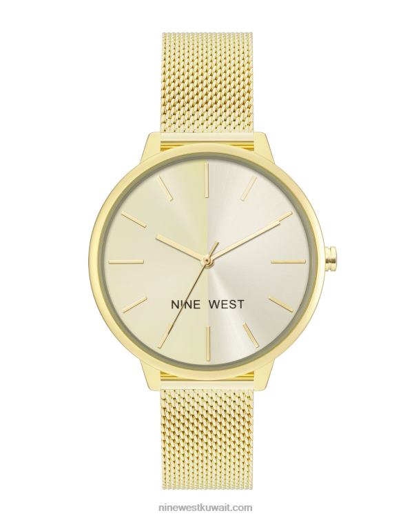 Nine West مشاهدة سوار شبكة لهجة ذهبية VVL082900