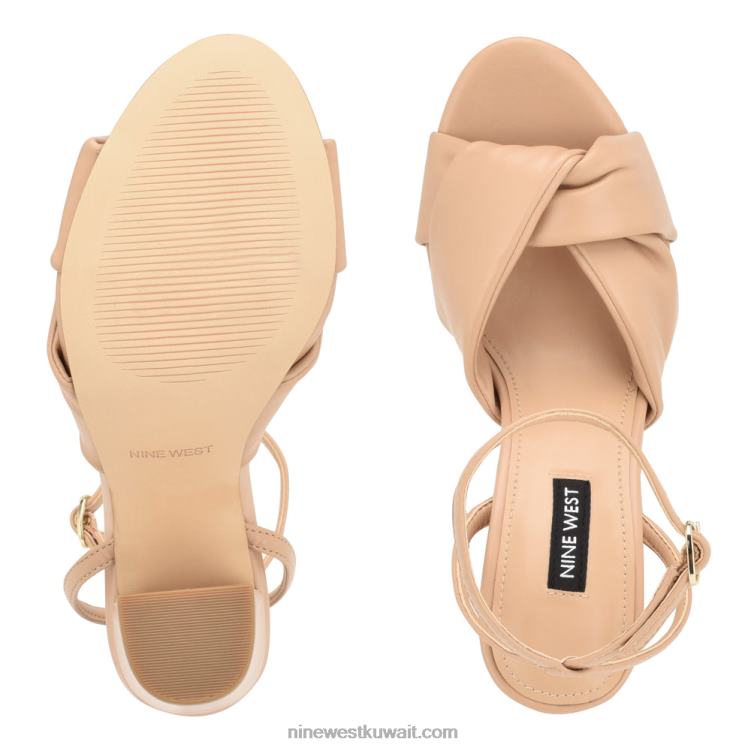 Nine West صندل بكعب لاريسا استحى دافئ VVL08293