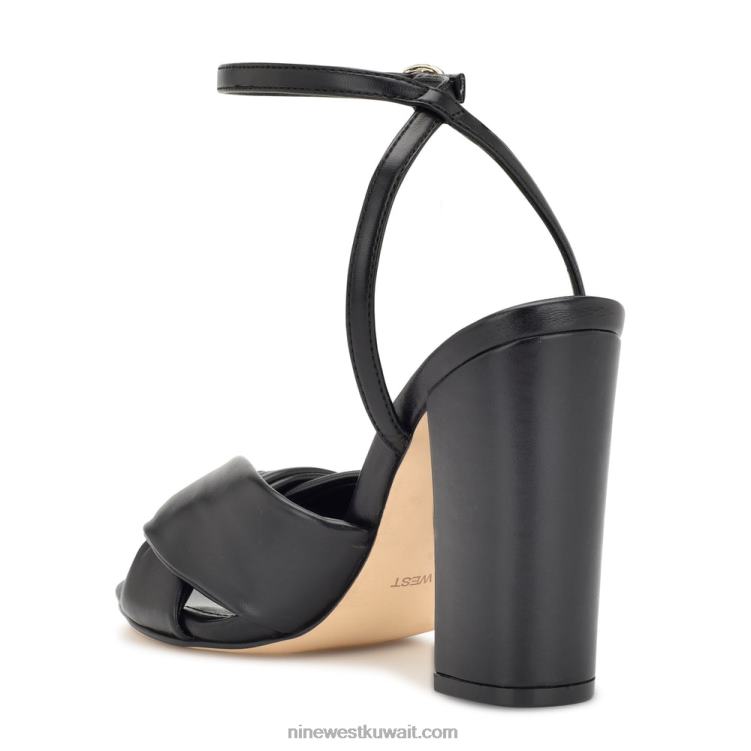 Nine West صندل بكعب لاريسا أسود VVL08296