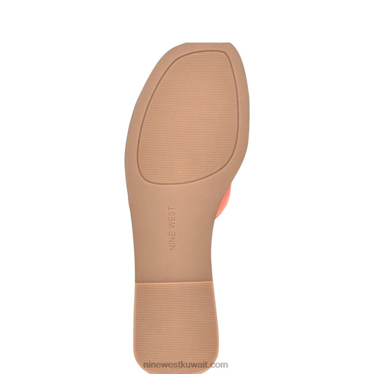 Nine West صندل مسطح جيرماني التمساح البرتقالي VVL0829