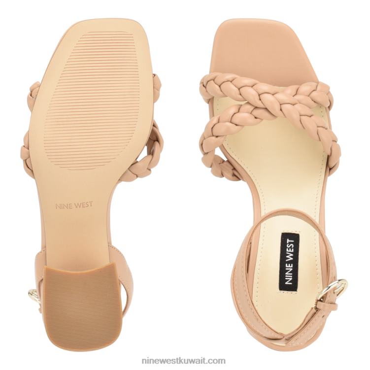 Nine West صندل بكعب عريض استحى دافئ VVL08325