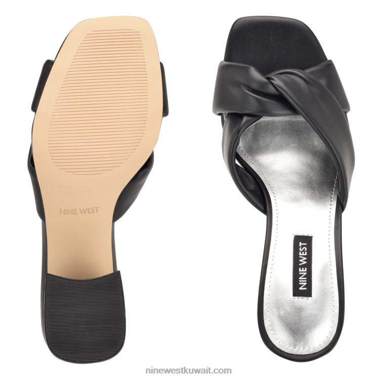 Nine West جمع الشرائح ذات الكعب العالي أسود VVL08329