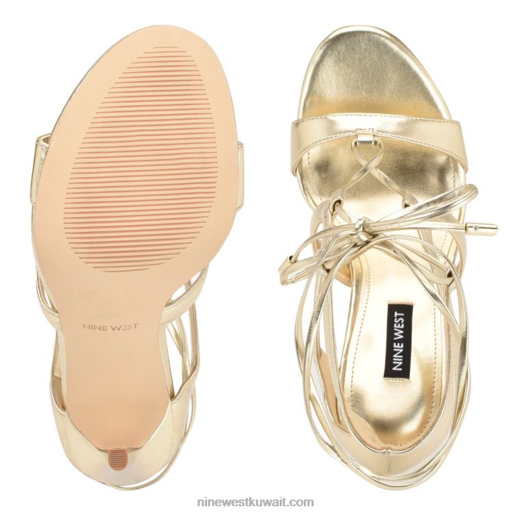 Nine West صندل بكعب ملفوف حول الكاحل بلاتينو VVL08370