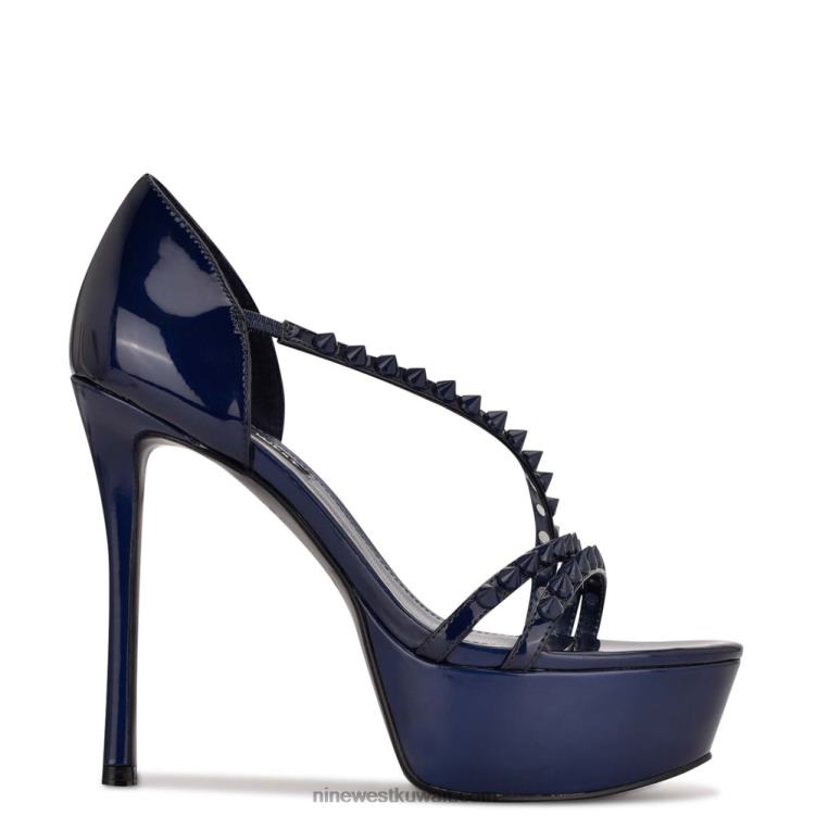 Nine West صندل بلاتفورم فابلا أزرق غامق VVL08384