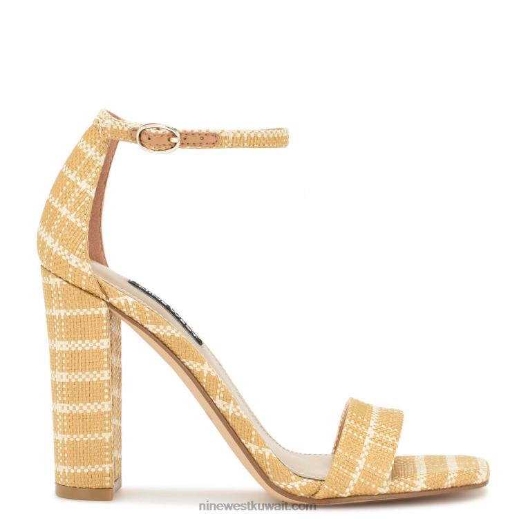 Nine West ماري صندل منسوج برباط كاحل طبيعي VVL08423