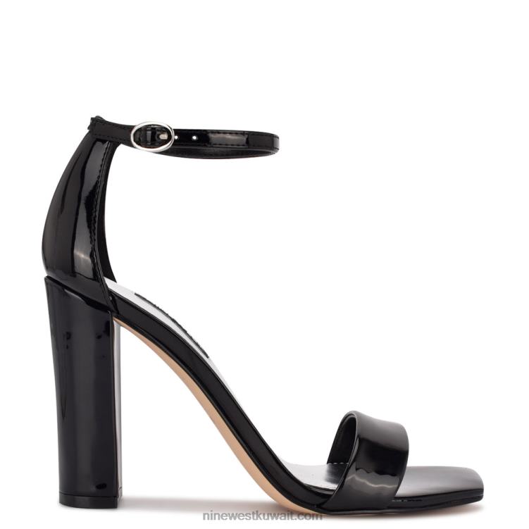 Nine West صندل ميري برباط كاحل أسود براءة اختراع VVL08491