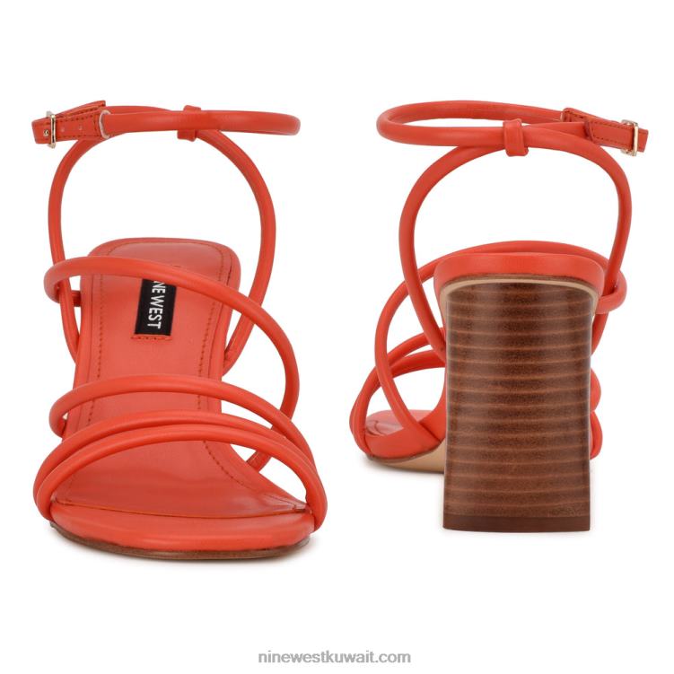 Nine West الصنادل ذات الكعب العالي برتقال دم الزغلول VVL08514