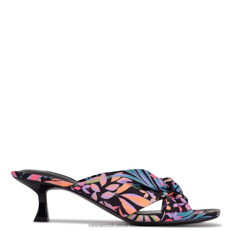 Nine West صندل منزلق بكعب من ديباVVL08531