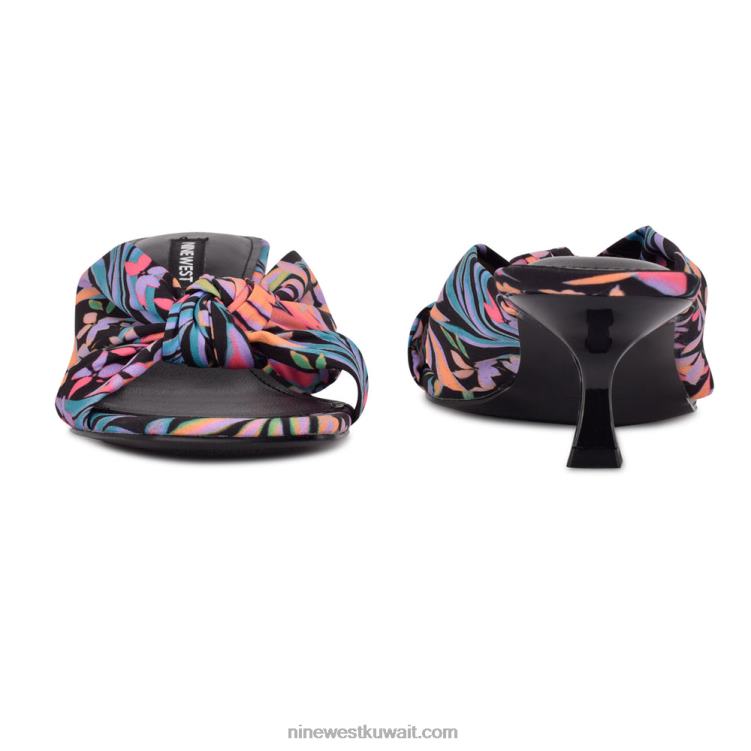 Nine West صندل منزلق بكعب من ديباVVL08531
