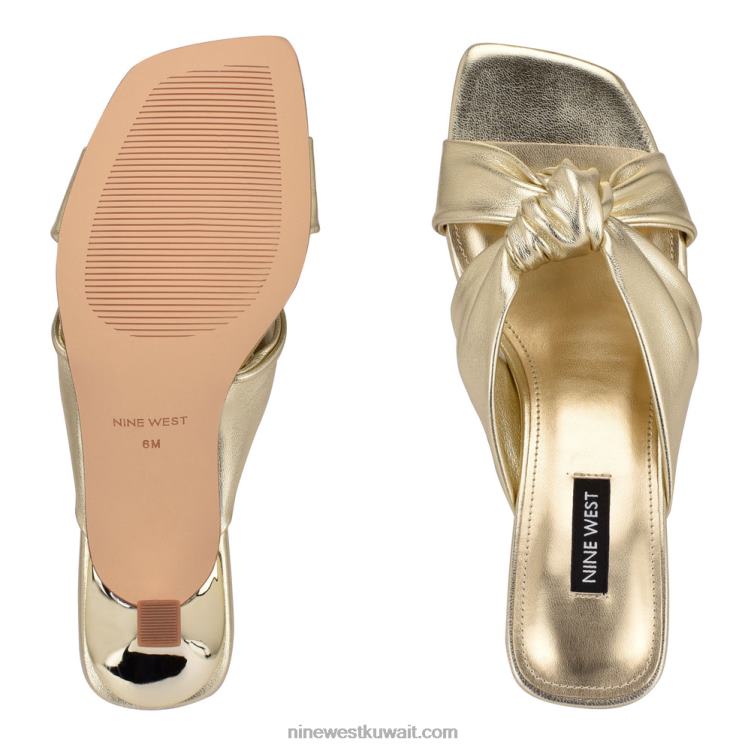 Nine West صندل منزلق بكعب من ديبا بلاتينو VVL08535