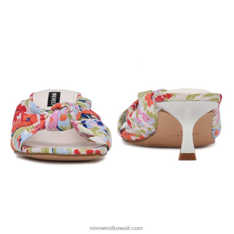 Nine West صندل منزلق بكعب من ديباVVL08536