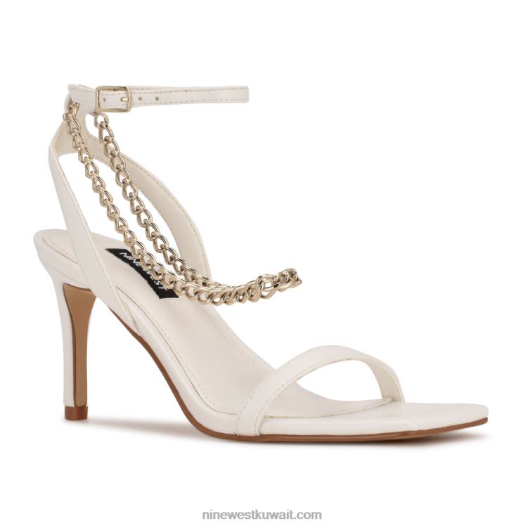 Nine West صندل طويل برباط على الكاحل أبيض VVL08562